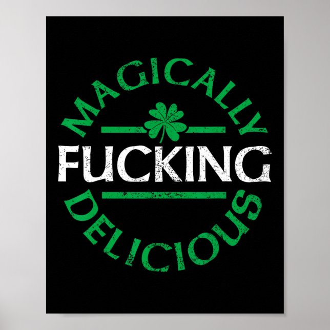 Affiche Délicieusement Magique Drôle Saint-Patrick Irlanda (Devant)