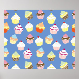 Affiche Délicieux gâteaux d'anniversaire décorés