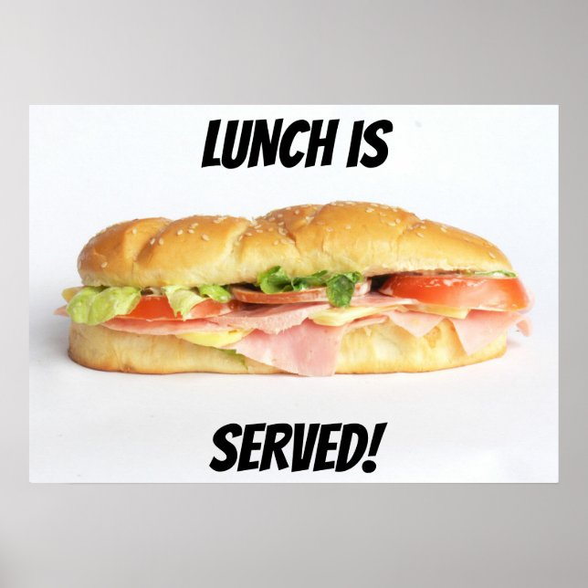 Affiche Délicieux sandwich de jambon et fromage (Devant)