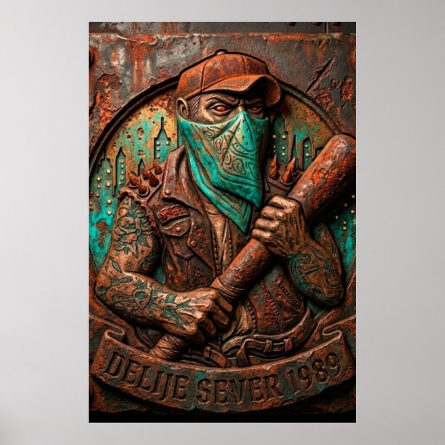 Affiche Delije Sever 1989 en relief (Devant)