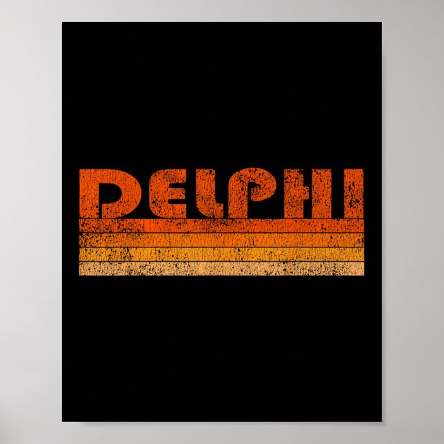 Affiche Delphes Grèce Rétro Vintage  (Devant)