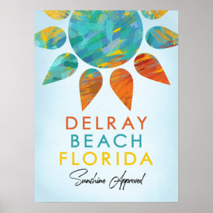 Affiche Delray Beach Floride Sunshine Travel