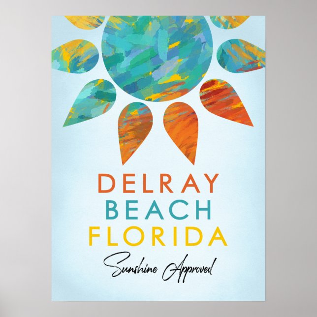 Affiche Delray Beach Floride Sunshine Travel (Devant)