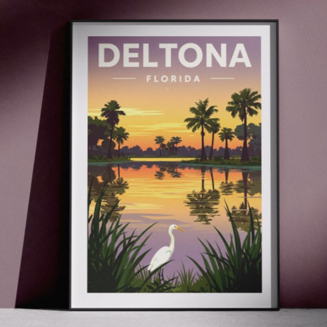 Affiche Deltona Floride vintage (Créateur téléchargé)