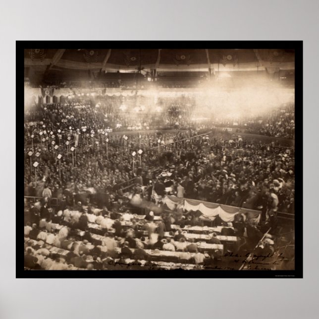 Affiche Dem Conv St Louis MO Photo 1904 (Devant)