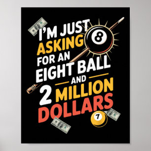 Affiche Demander Huit Ball Jeu De Sport Joueur Billard
