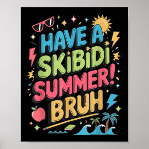 Affiche Demandez À Skibidi Summer Bruh Gen Alpha Slang Ens