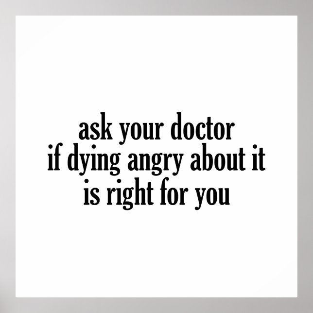 Affiche Demandez à votre médecin (Devant)