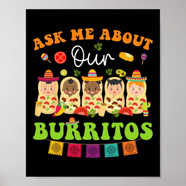 Affiche Demandez-moi à propos de Burritos Mexicains Taco N (Devant)