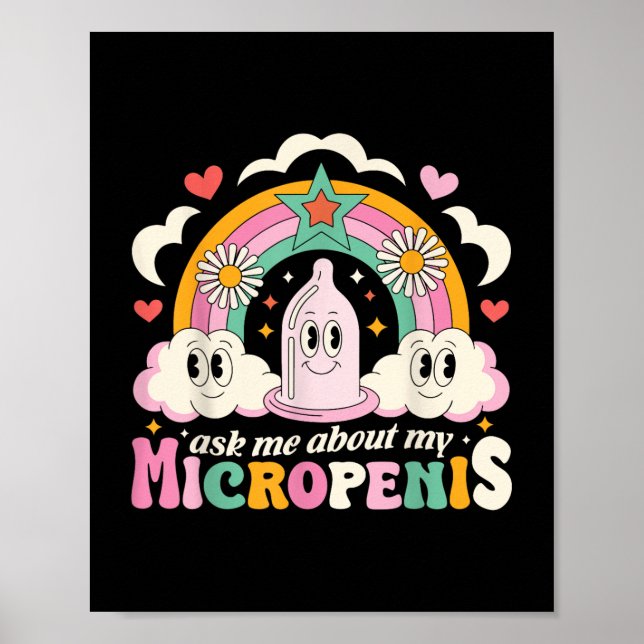 Affiche Demandez-Moi À Propos De Mon Micropenis Drôle Adu  (Devant)