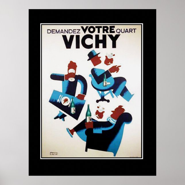 Affiche Demandez votre tour Vintage demandez votre quart (Devant)