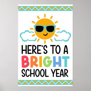 Affiche Démarrage d'année scolaire lumineux et audacieux