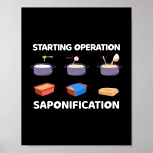 Affiche Démarrage de la fabrication de savon Opération Sap