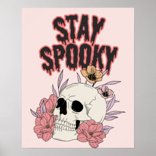 Affiche Demeurez Éffrayant Halloween Thème Mur Art Décor P