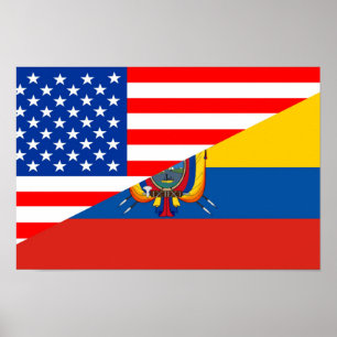 Affiche demi de drapeau Etats-Unis des Etats-Unis Amérique