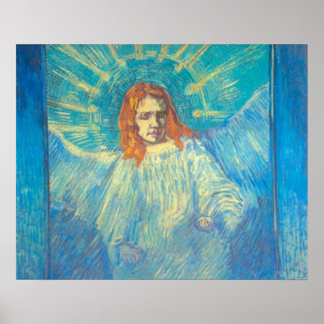 Affiche Demi-figure d'un ange par Vincent van Gogh (Devant)