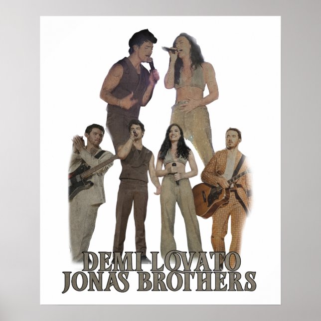 Affiche Demi Lovato Jonas Brothers vintage (Devant)