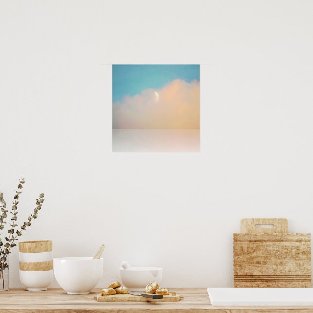 Affiche Demi-lune dans la baie d'eau Corail et Aqua (Cuisine)