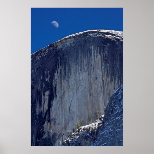Affiche Demi-lune se lève sur le dessus de la moitié du dô (Devant)