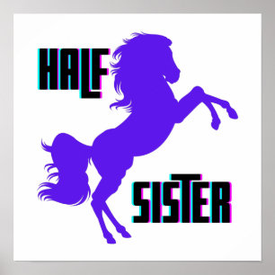 Affiche Demi-soeur Poney Violet Fratrie