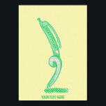 Affiche Demi-tons vert stylo pop art<br><div class="desc">Illustration d'un stylo à bille vert dessinant des demi-tons. Le stylo dit à mi-teinte dessus. Un design pour tous ceux qui aiment l'affiche de style rétro et l'art de la bande dessinée.</div>