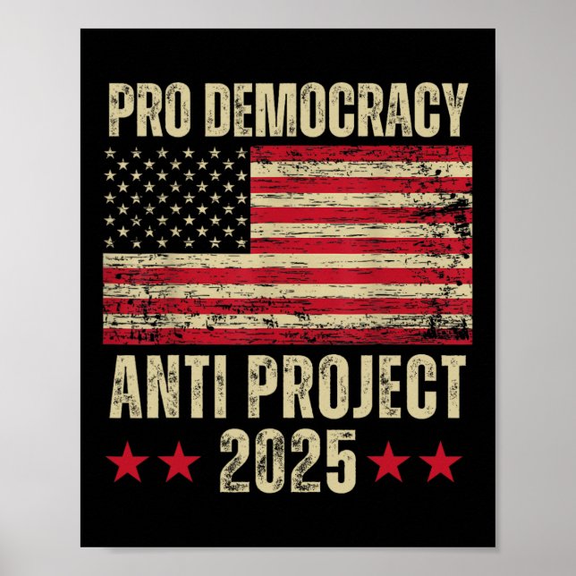 Affiche Démocratie Anti Project 2025 Stop Project 2025 Ant (Devant)
