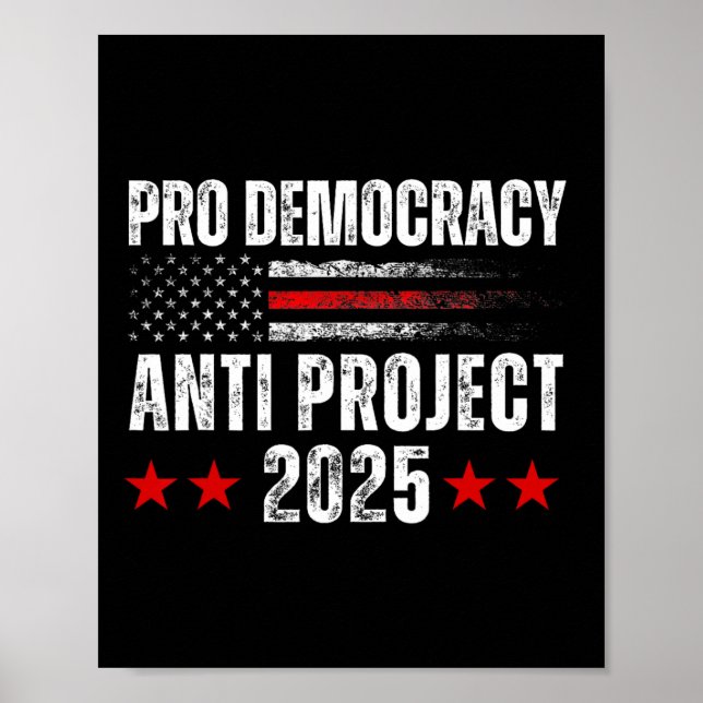 Affiche Démocratie Anti Project 2025 Stop Project 2025 Ant (Devant)