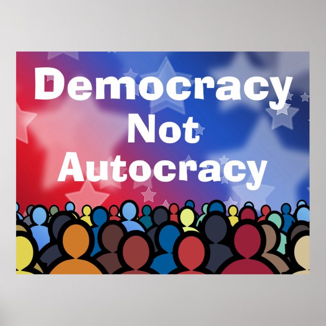 Affiche Démocratie et non-autocratie (Devant)