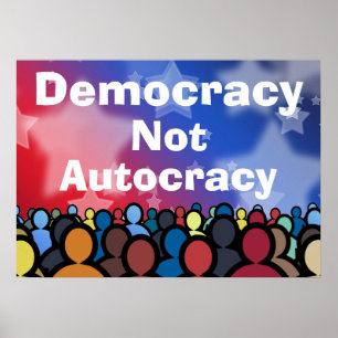 Affiche Démocratie et non-autocratie