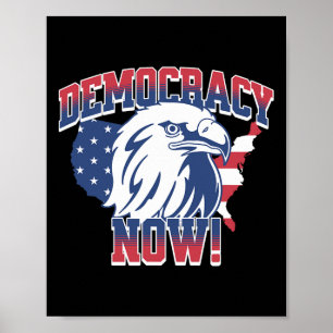 Affiche Démocratie maintenant Vote Kamala Harris 2024 Démo