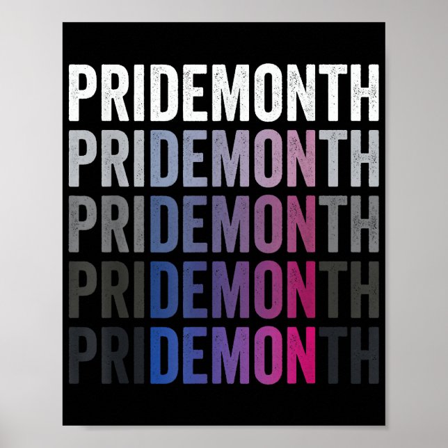 Affiche Démon de la fierté Bisexuel Mois de la fierté bi L (Devant)
