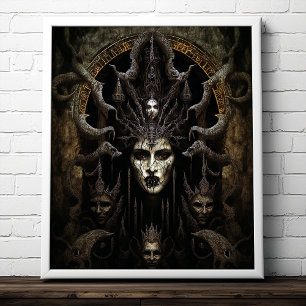 Affiche Demon Femme Monster Horreur Art