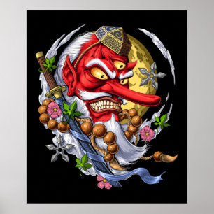 Affiche Demon japonais Tengu