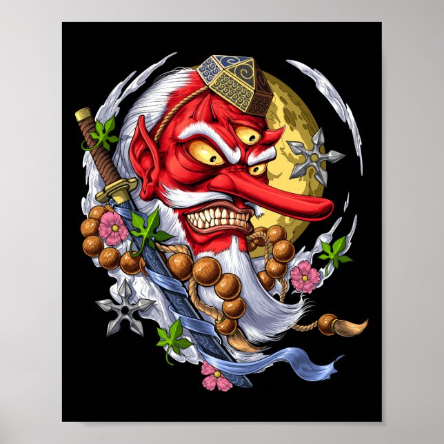 Affiche Demon japonais Tengu (Devant)