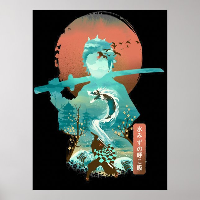 Affiche Demon Slayer Aventure Anime Tanjiro Kamado Awes (Devant)