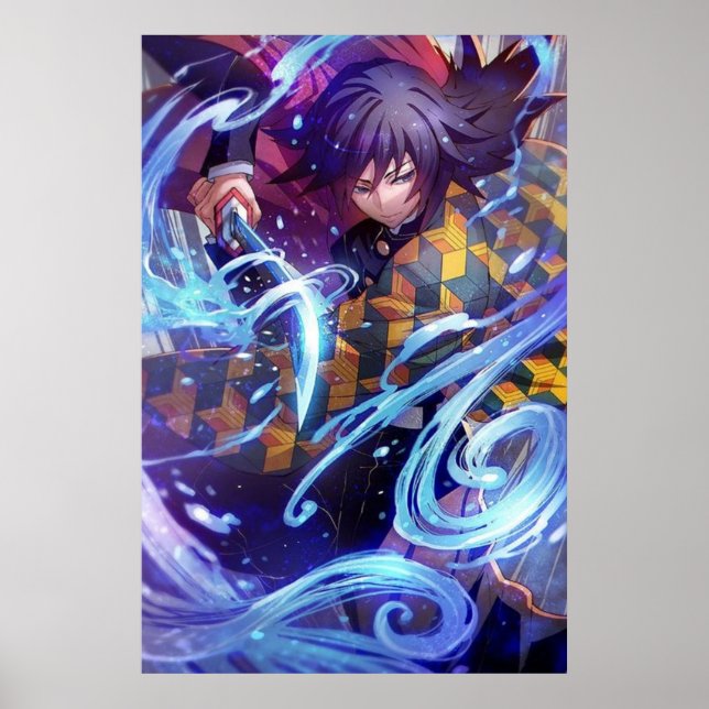 Affiche Demon Slayer Kimestu no Yabai Giyu Tomioka (Devant)