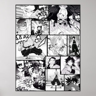 Affiche Demon Slayer Manga Panel