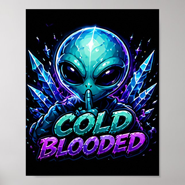 Affiche d'émote d'alien à sang froid (Devant)