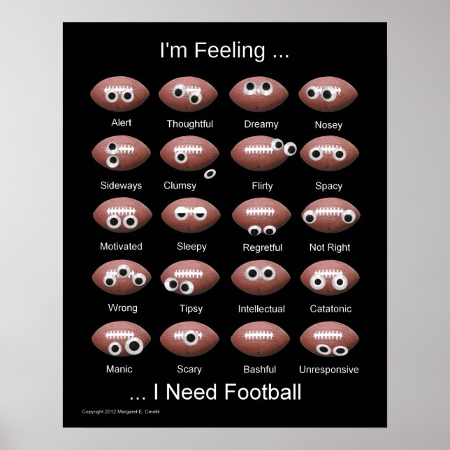 Affiche d'émotion de football (Devant)