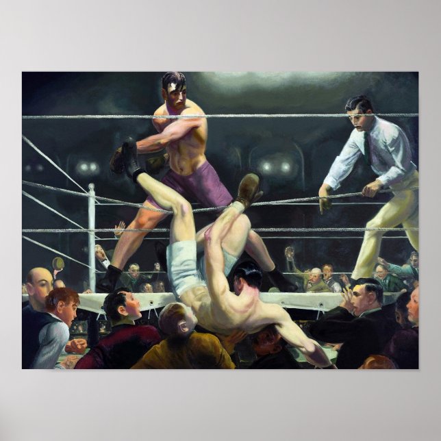 Affiche Dempsey et Firpo par George Bellows (Devant)