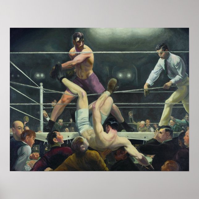 Affiche Dempsey et Firpo par George Bellows (1924) (Devant)