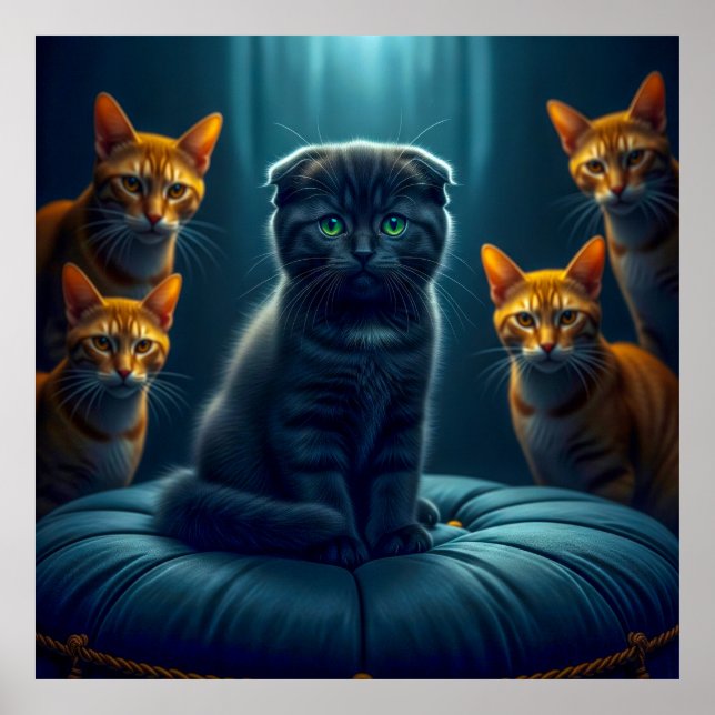 Affiche Démythe : Les chats noirs apportent bonne chance ! (Devant)