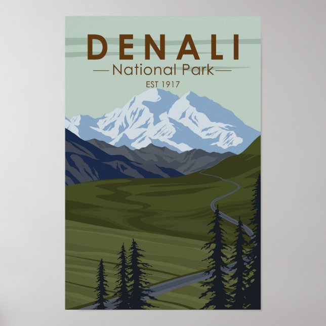Affiche Denali National Park Road à Denali (Devant)