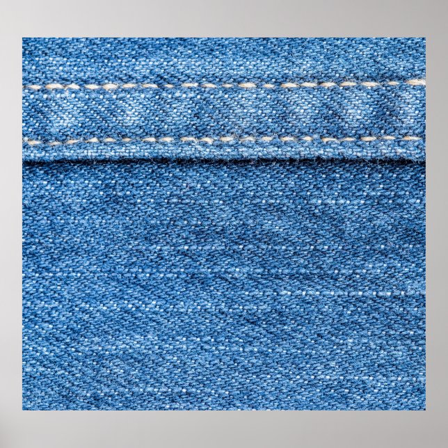 Affiche Dénim Bleu : Jeans Classique Texture. (Devant)