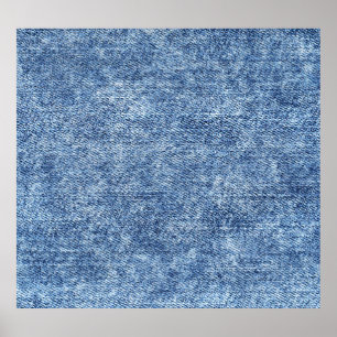 Affiche Dénim bleu lavement acide, texture de gros plan.