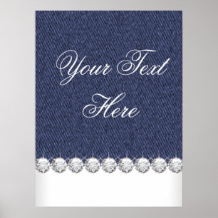 Affiche Denim et diamants