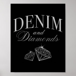Affiche Denim Et Diamants Glam Cowgirl Party