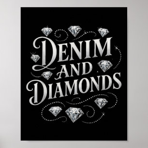 Affiche Denim Et Diamonds Pays Chic Bacheloret Occidental
