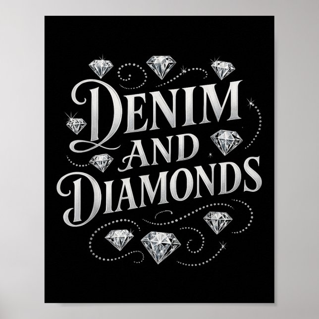 Affiche Denim Et Diamonds Pays Chic Bacheloret Occidental (Devant)