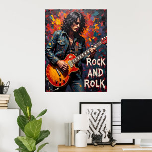 Affiche Denim et Guitare